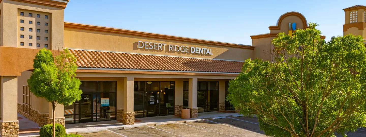 The exterior of the Desert Ridge Dental office in Albuquerque