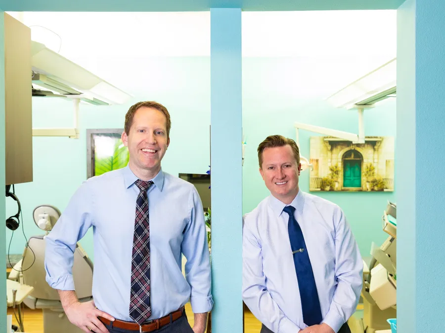 Dr. Rogers and Dr. Mink outside the Desert Ridge Dental treatment rooms