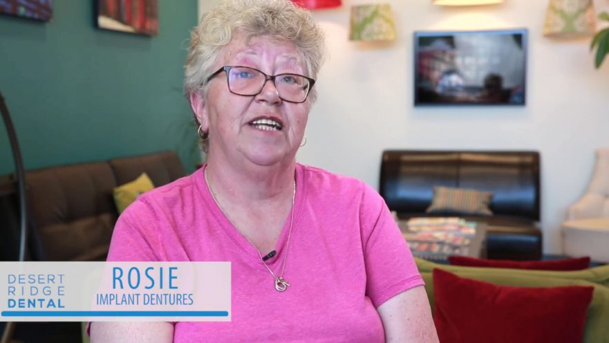 Rosie's Testimonial about getting implant dentures at Desert Ridge Dental.