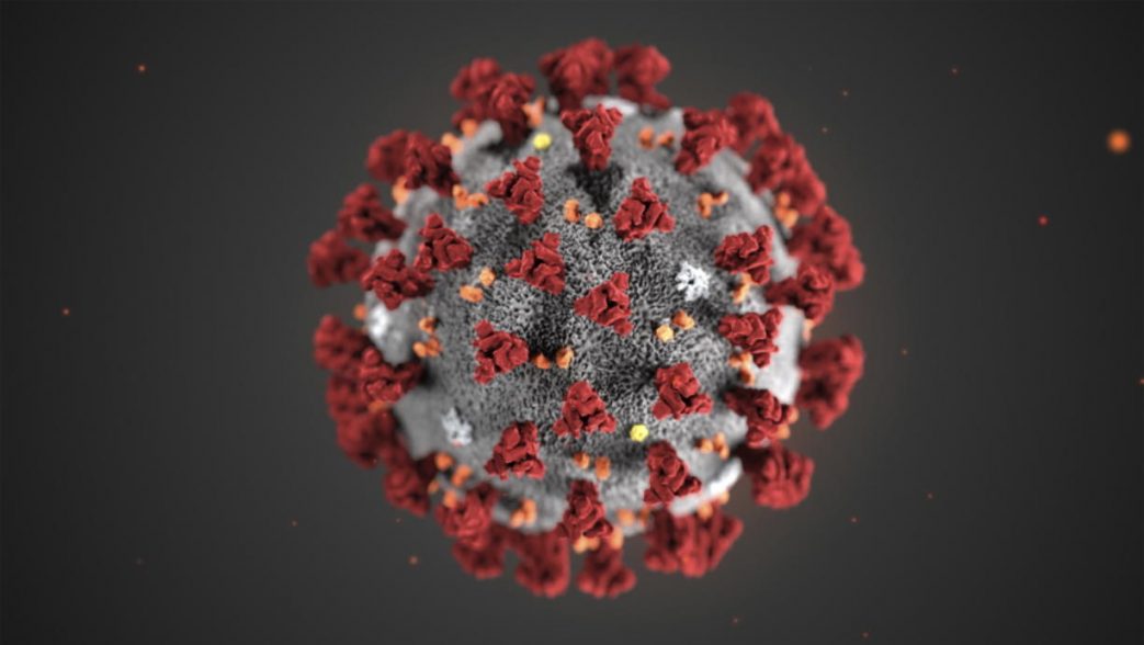 Rendering of COVID-19 virus